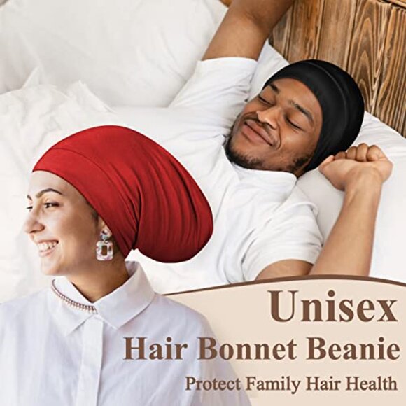 Silk Sleep Bonnet for Curly Hair Unisex Adjustable Night Cap Minimal Chic main image 7